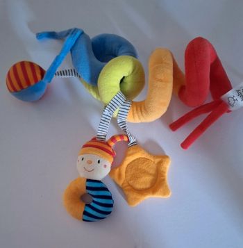 Hochet doudou clown spirale (pour poussette)