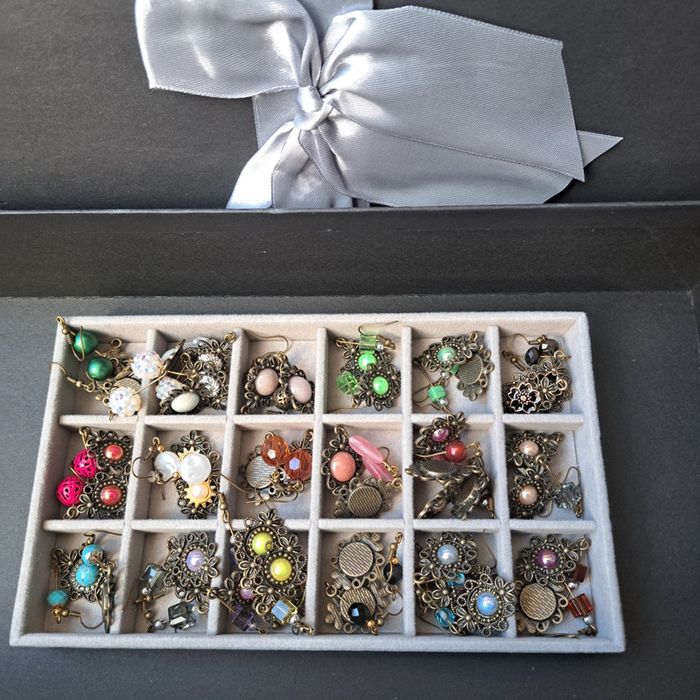 Lot de boucles d'oreilles pendante multicolore