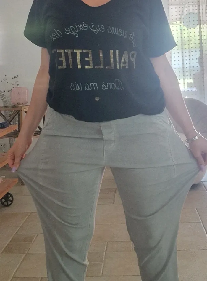 Pantalon élastique gris Made in italy - photo numéro 4