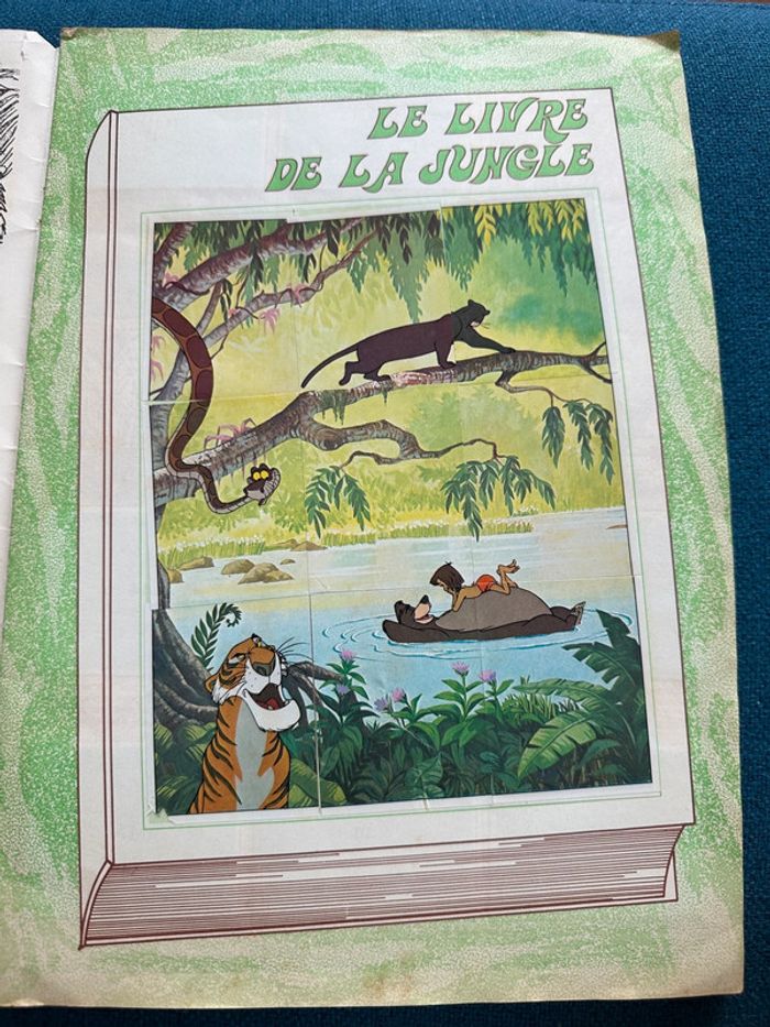 Grand album Panini images ancien Disney Le Livre de la Jungle Mowgli complet stickers autocollants - photo numéro 3