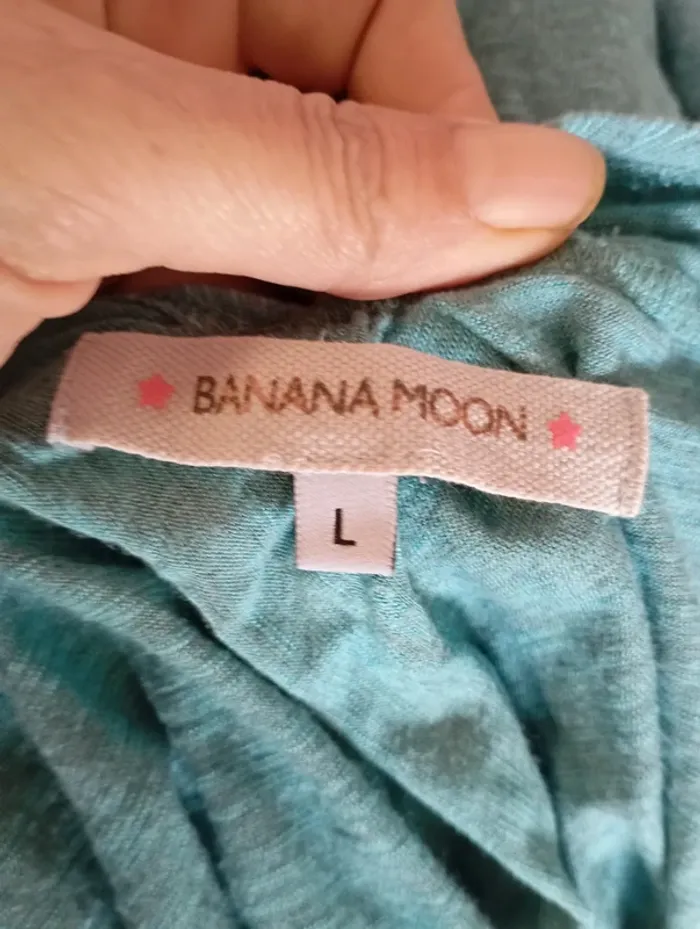 T-shirt bleu de la marque Banana Moon. Taille L. - photo numéro 5