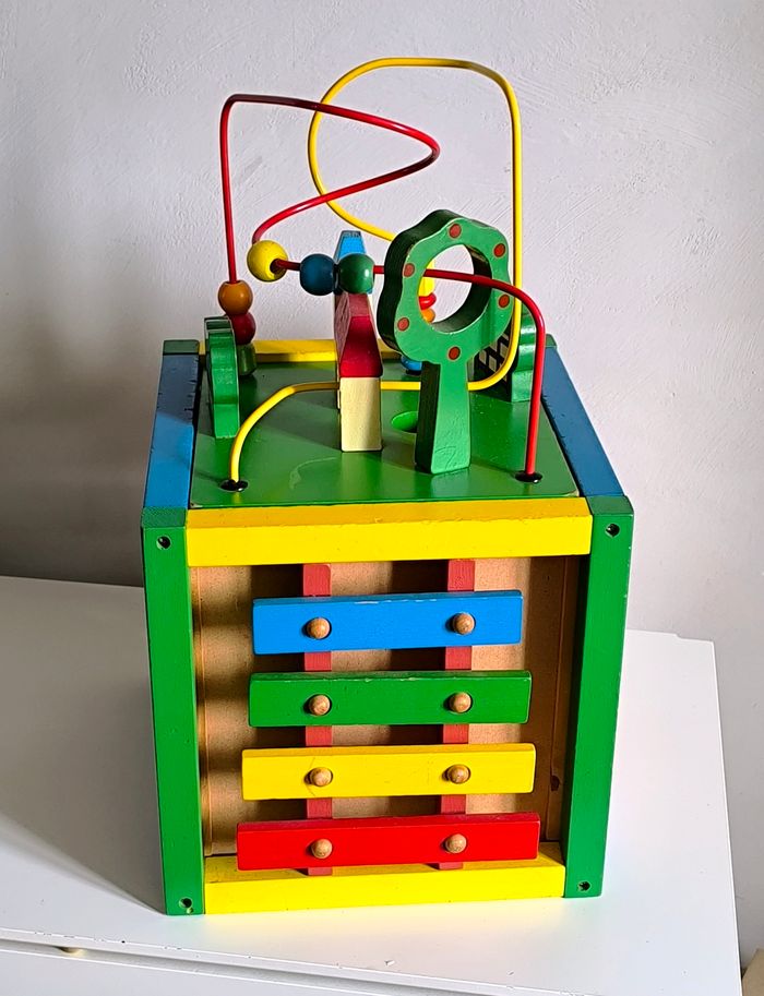 Grand cubes d'activités XXL en bois 5 en 1 Montessori - photo numéro 4