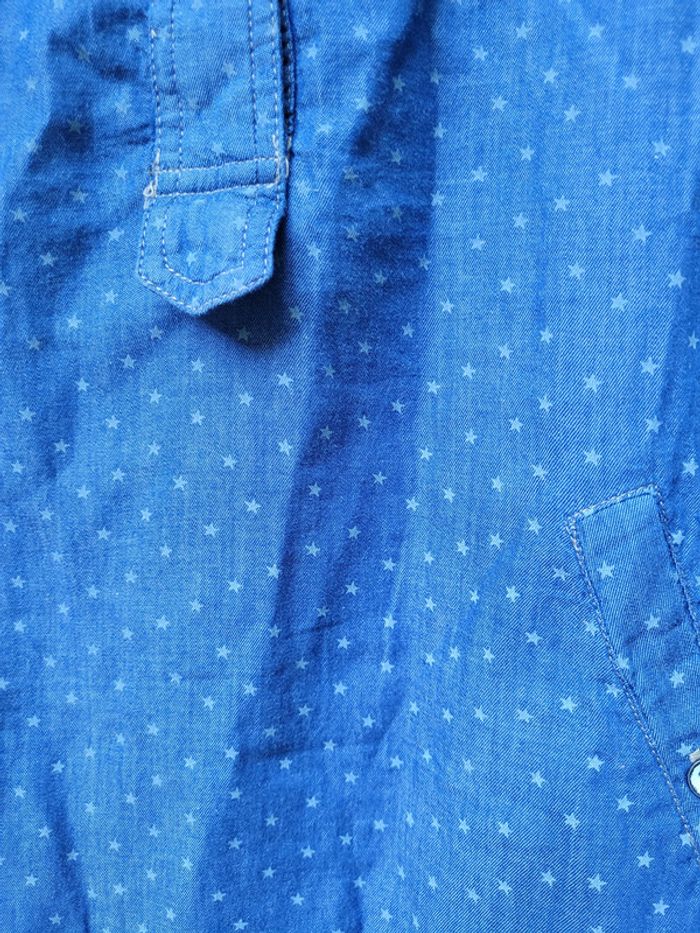 Jolie chemise style jeans à petites étoiles bleue ciel 🌟, 11/12 ans, Zara Girls - photo numéro 2