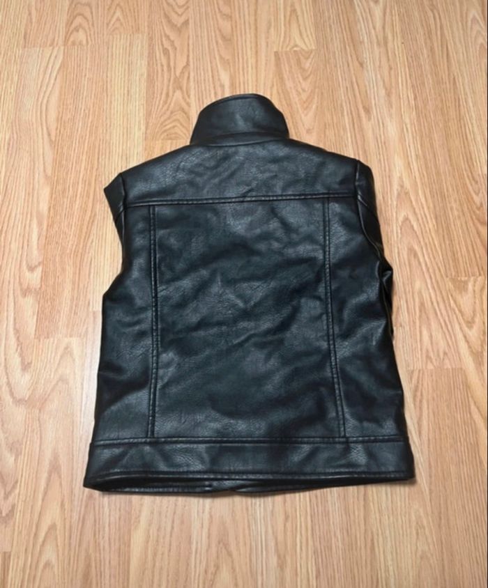 Veste simili cuir noire Kiabi - photo numéro 2