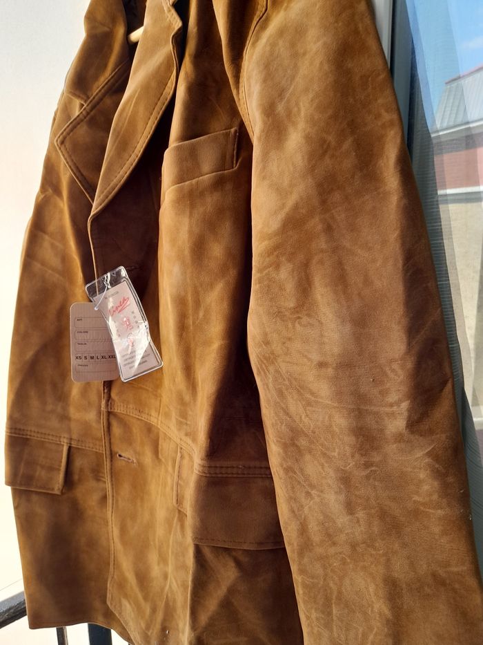 Veste en Daim Moutarde taille XL. Marque ALTA moda. - photo numéro 4