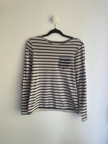 Marinière Saint James Beige et Bleue