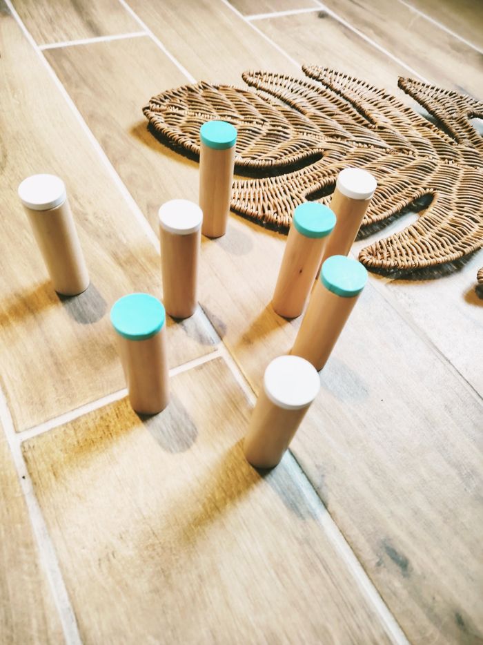 👶Jeu sensoriel 8 cylindres en bois Mémorisation et reconnaissance des sons - photo numéro 3