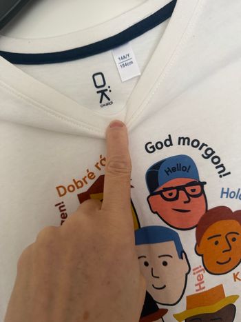 T-shirt manches longues à blanc Garçon