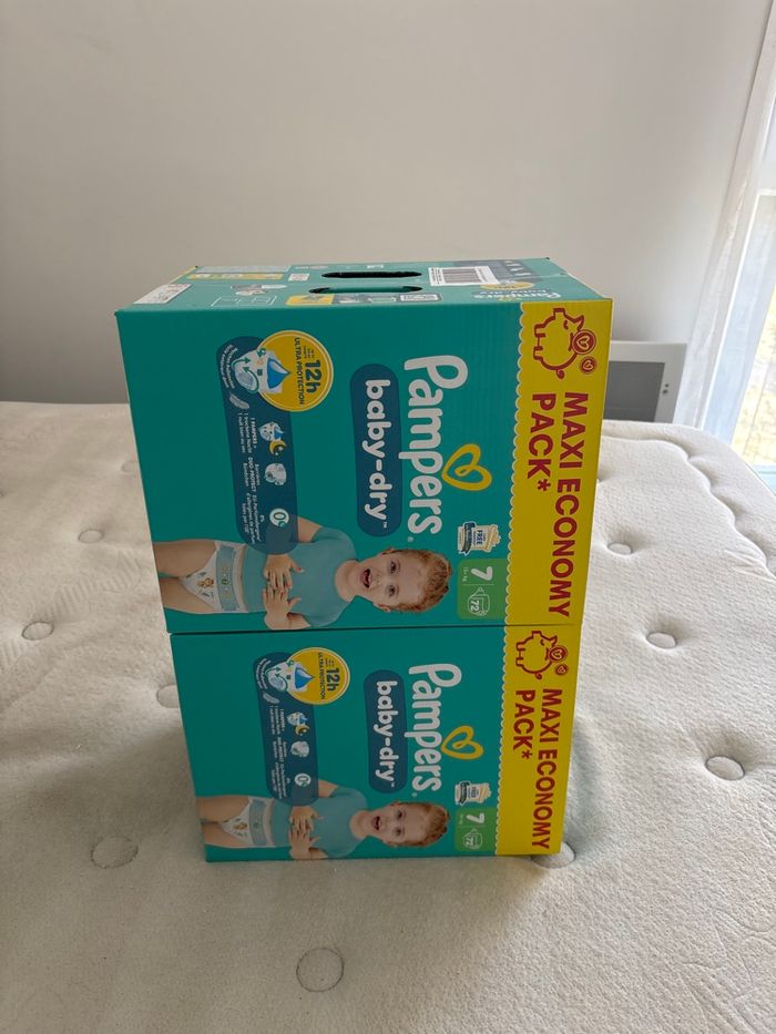144 couches Pampers baby dry taille 7 - photo numéro 3