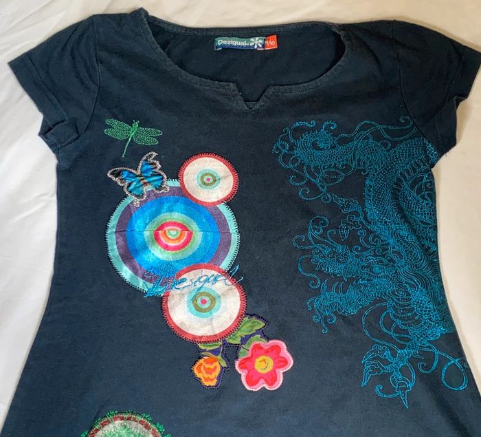 T-shirt tunique desigual 10 ans - photo numéro 2