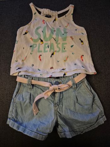 Short et debardeur 3 ans