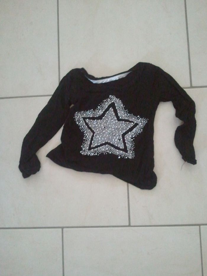 tee shirt avec etoile brillante