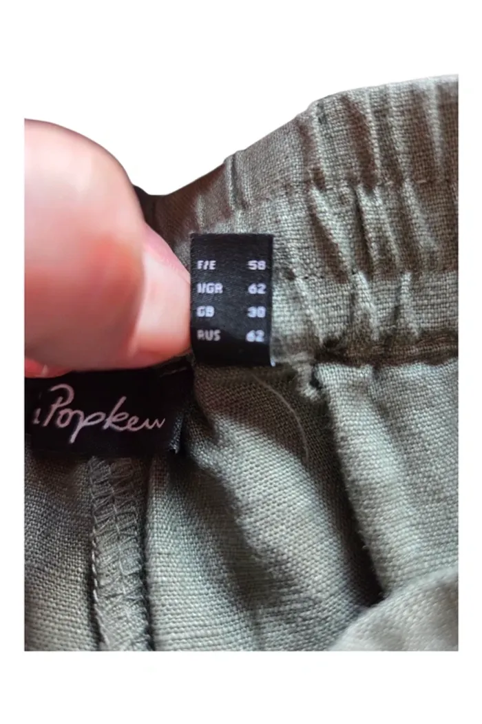 Pantalon en lin à jambe large Ulla Popken T58 - photo numéro 7