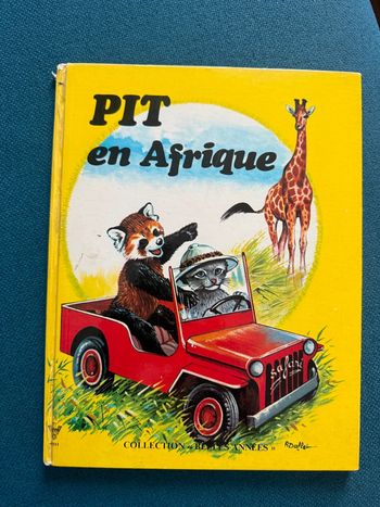 Très beau livre ancien vintage Pit en Afrique panda roux Robert Dallet Grisette