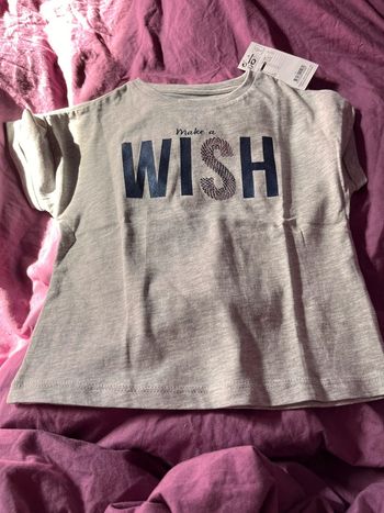 T shirt manches courtes fille 3 ans tex