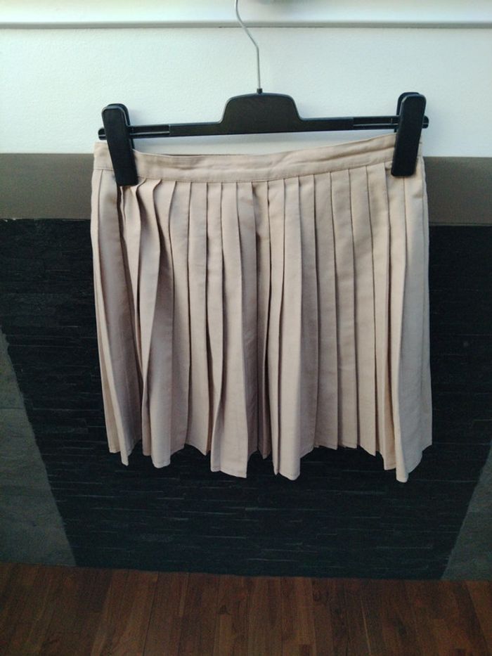 Jupe Plissée Beige