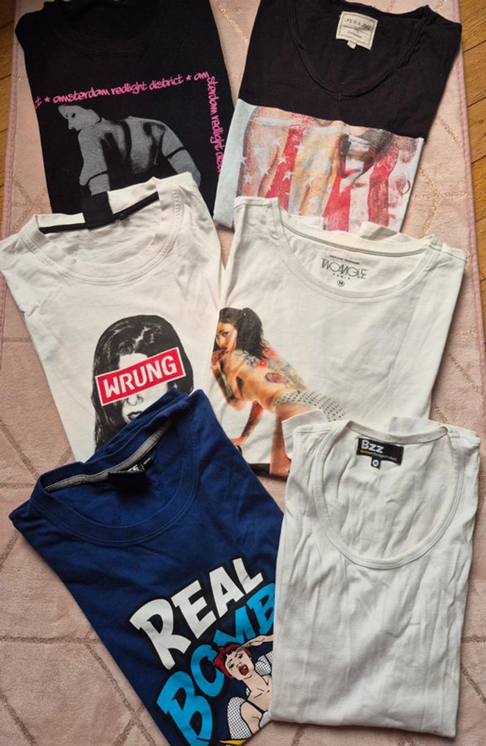 Lots de 6 Tee-shirt homme taille M