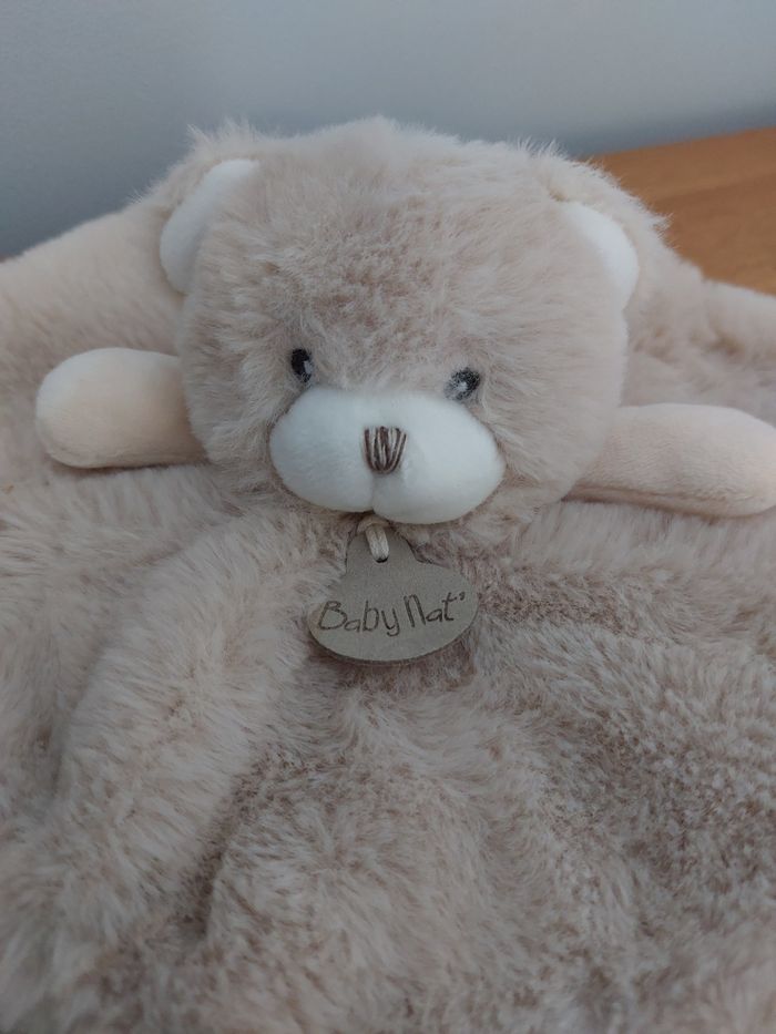 Doudou plat Ours - pap'ours "miel" Baby Nat - photo numéro 2