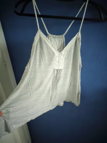 Top rayé crochet