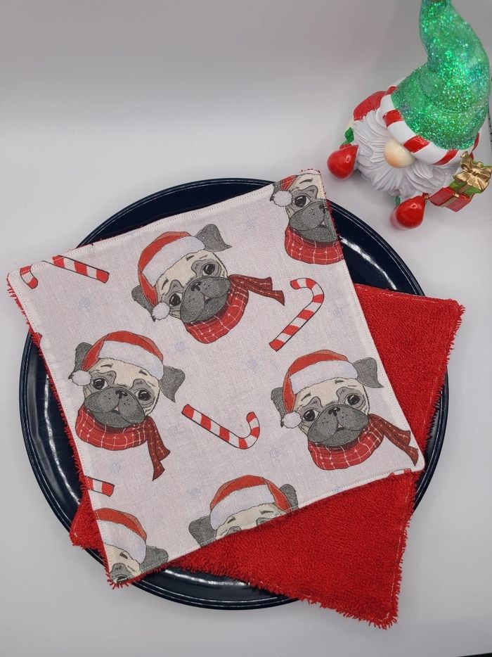 Lot de serviette de noel fait main - photo numéro 3