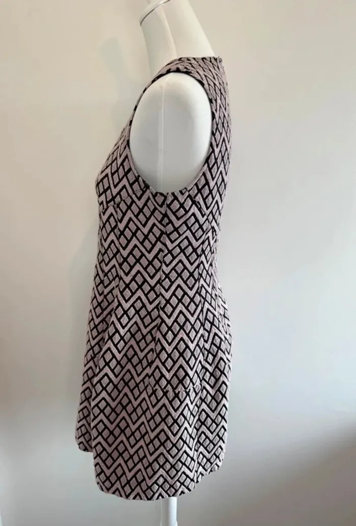 Robe Pinko femme en coton rose et noire taille 40 parfait état - photo numéro 3