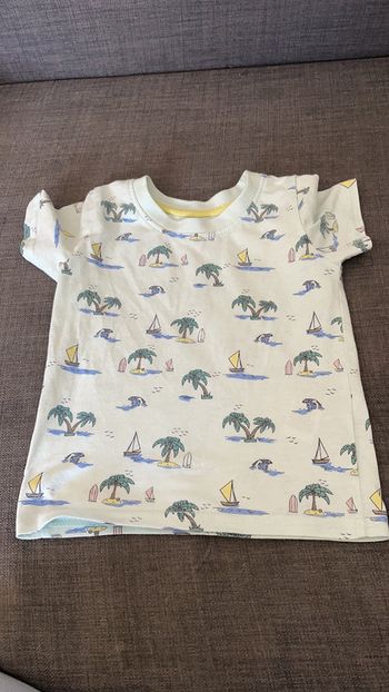 T-shirt motif bateau île