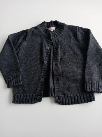 Gilet gris chiné T 18 mois