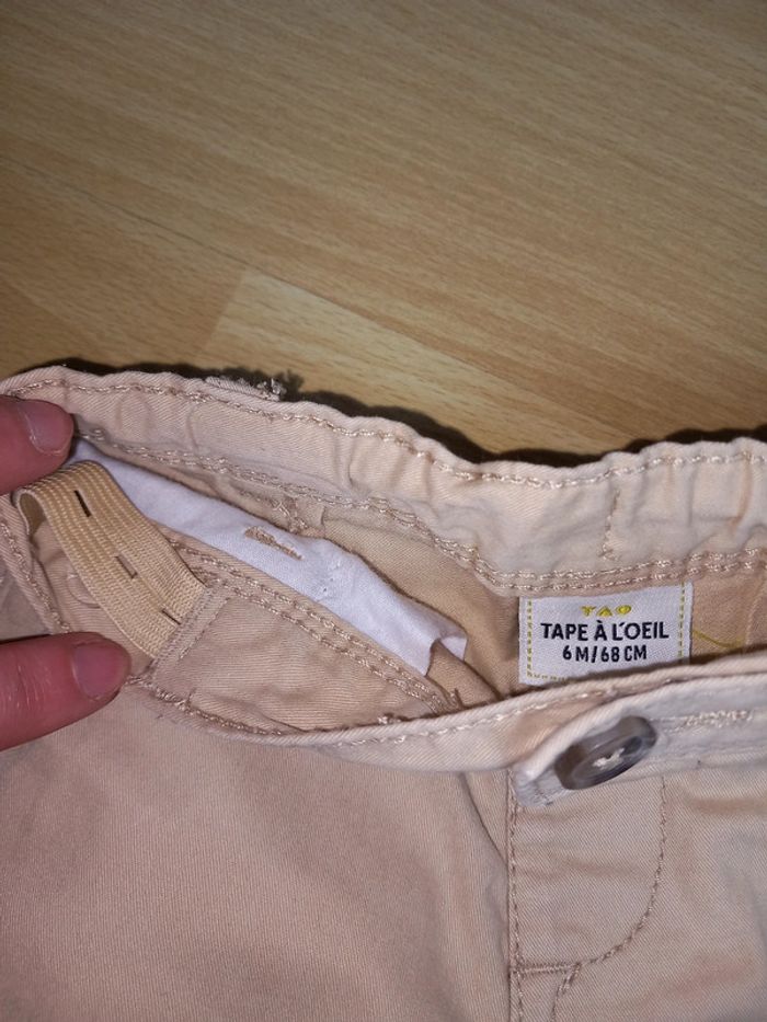 Pantalon beige habillé TAO 6 mois Excellent état - photo numéro 3