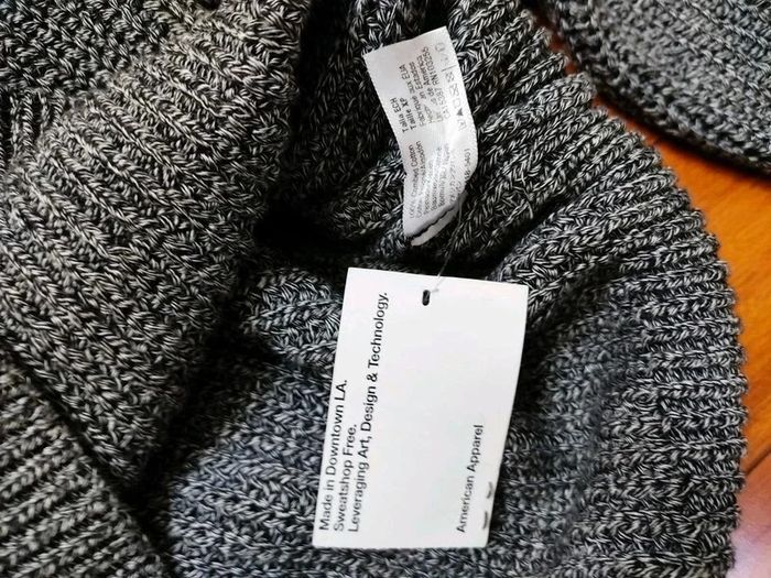 Pull 100% coton peigné maille Gris XS Neuf - photo numéro 5