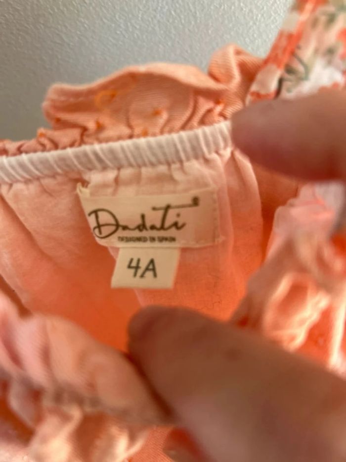 Robe été fleuris et saumon / dadati - 4 ans - photo numéro 5