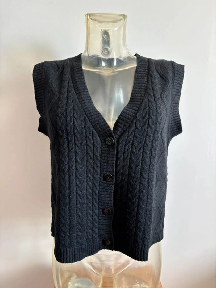 Pull sans manches noir TU