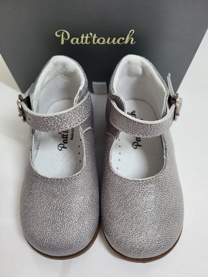 Chaussures fille en cuir gris Point 19 Made in France 🇨🇵 - photo numéro 2