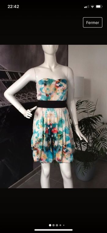 Robe bustier colorée