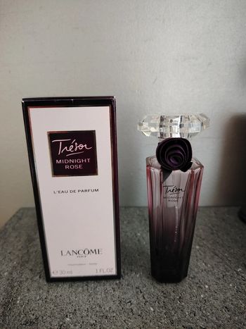 Flacon vide + boîte midnight rose trésor de lancome