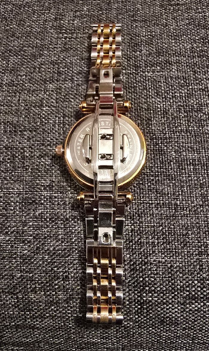 Montre Bijou Podeagar Quartz Étanche Argenté Doré Violet Très Bon État - photo numéro 5