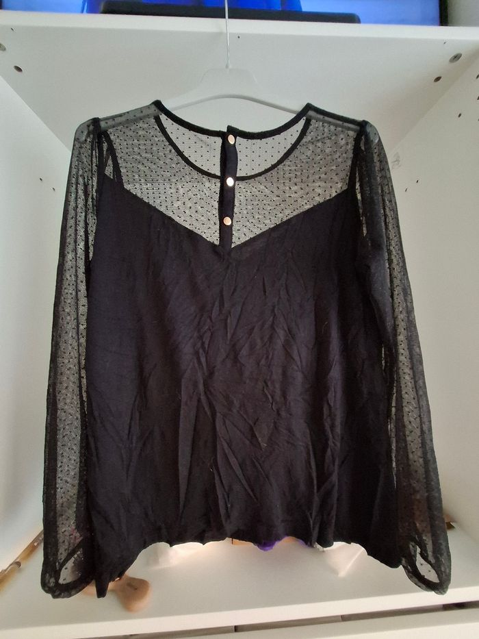 Tee shirt longues manches noires - photo numéro 2