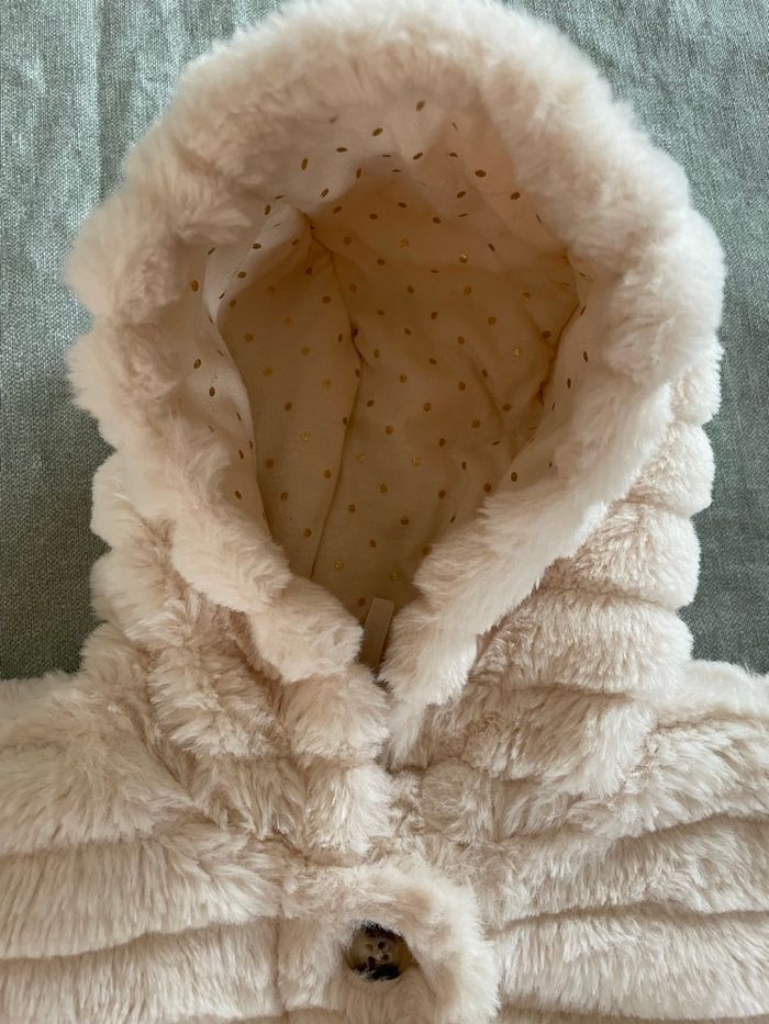 Manteau fourrure élégant beige - photo numéro 5
