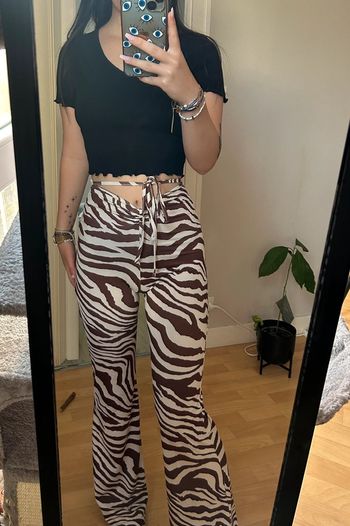 Pantalon zebre marron