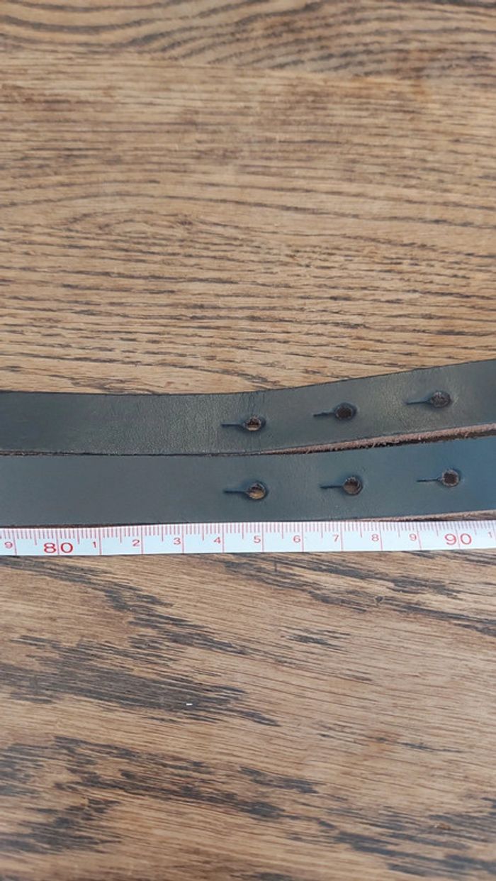 Ceinture en cuir marron 90cm - photo numéro 11