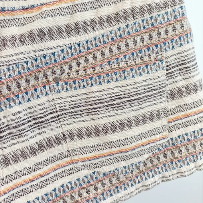 Short imprimé ethnique beige et multicolore Mango Taille 38 100 % coton A763 - photo numéro 7