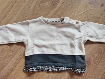 Pull chaud mixte zara beige gris 80 cm