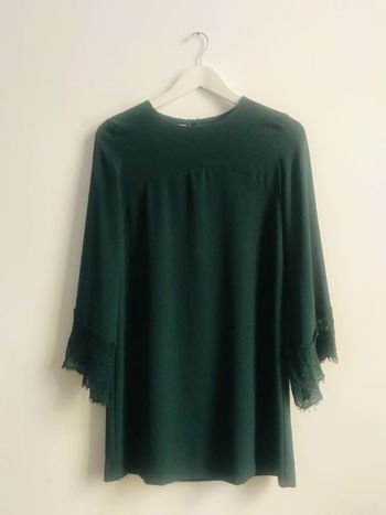 Robe verte dentelle Linu xs
