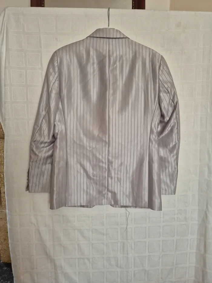 Veste ou blazer gris argent taille 42 - photo numéro 7