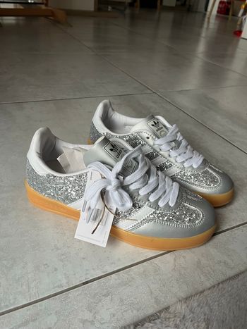 Adidas gazelle pailleté argent 