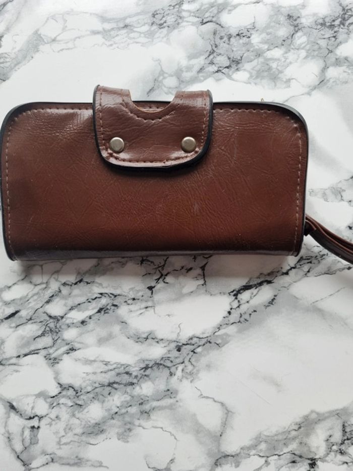 Porte monnaie en cuir marron vintage - photo numéro 19
