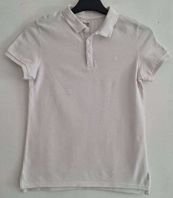 Polo brodé couleur unie 100 % coton