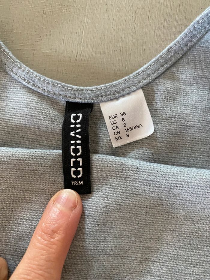 Robe H&M trapèze grise taille 36/38 - photo numéro 8