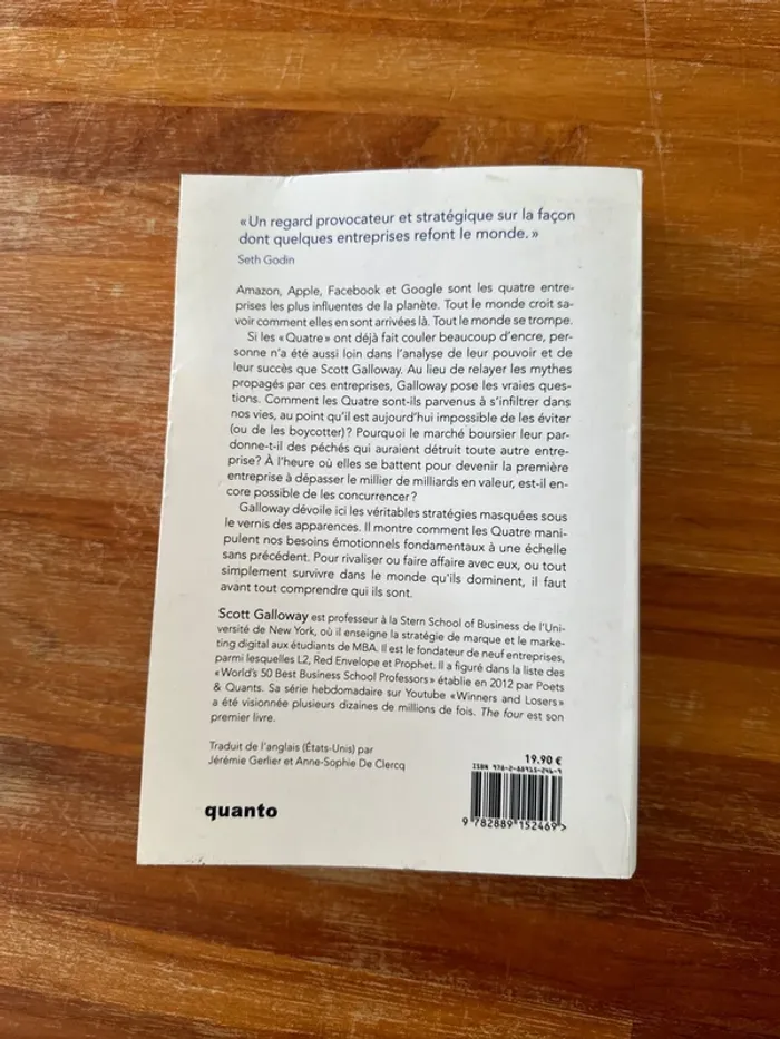 Livre the four le teigne des quatre la face cachée d’Amazon, Apple, Facebook et Google - photo numéro 3