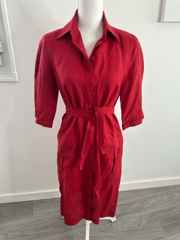 Robe rouge en lin Max Mara T36 S