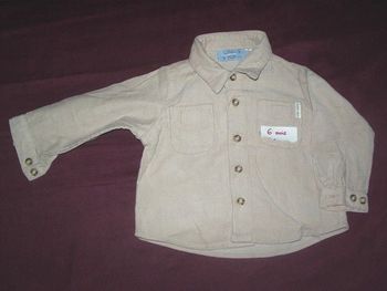 CHEMISE manches longues, beige avec poches